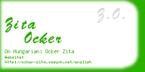 zita ocker business card